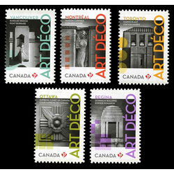 canada stamp 2472 2476 architecture art deco 2011