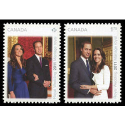 canada stamp 2464 2465 catherine middleton and prince william 2011