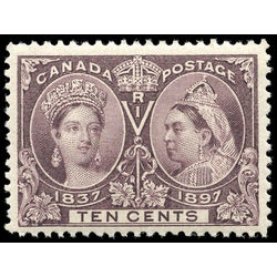 canada rare stamp 57 diamond jubilee brown violet 10 1897