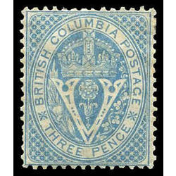 british columbia stamp 7a seal of bc 3 0 1865