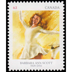 canada stamp 2705i barbara ann scott 1928 2012 63 2014