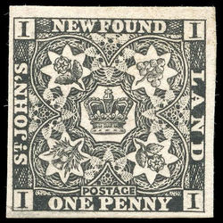 newfoundland stamp 1p pence first issue 1d 1857