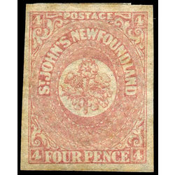 newfoundland stamp 18ii pence third issue 4d 1861