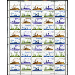 canada stamp 703a inland vessels 1976 M FULL SHEET%2B8 VARIETY