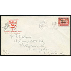 newfoundland stamp 130 iceberg on first day cover 1920