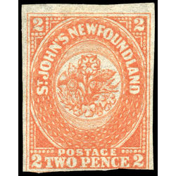 newfoundland stamp 11iii pence second issue 2d 1860