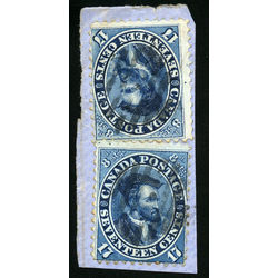 canada stamp 19 pair jacques cartier pair on paper 17 1859