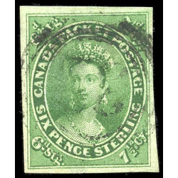 canada stamp 9a queen victoria used xf 7 d 1857