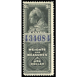 canada revenue stamp fwm51 weights and measures victoria 1 1897