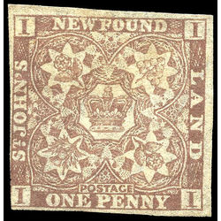 newfoundland stamp 15aii pence third issue 1d 1861