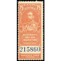 canada revenue stamp feg3 electricity gas inspection king george v 75 1930