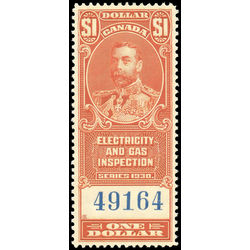 canada revenue stamp feg4 electricity gas inspection king george v 1 1930