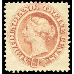 newfoundland stamp 28a queen victoria 12 1865 M F 002