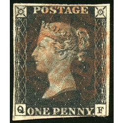 great britain stamp 1 penny black 1840