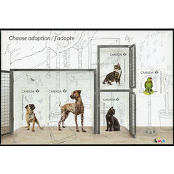 canada stamp 2637 2641 adopt a pet 2013