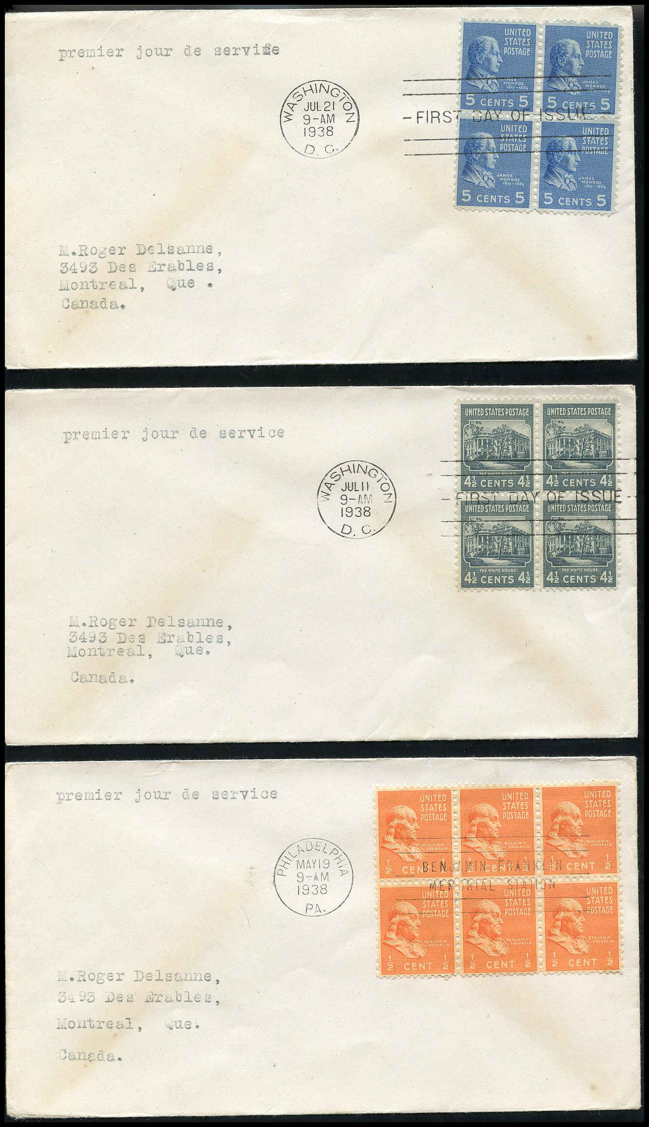Buy United States Early First Day Covers (1938) | Arpin Philately