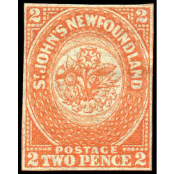 newfoundland stamp 11 pence second issue 2d 1860