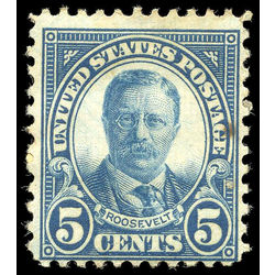 us stamp postage issues 557 theodore roosevelt 5 1922 m nh 001