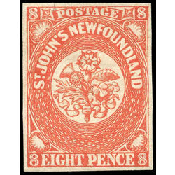 newfoundland stamp 8 pence first issue 8d 1857