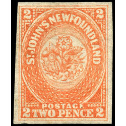 newfoundland stamp 11ii pence second issue 2d 1860