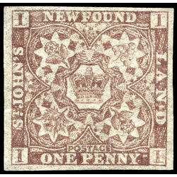 newfoundland stamp 15ac pence third issue 1d 1861