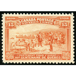 canada stamp 102 champlain s departure 15 1908 m vfnh 009