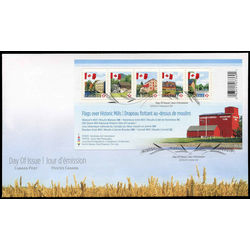 canada stamp 2350 permanent flag over mills 2010 FDC