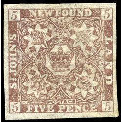 newfoundland stamp 19b pence third issue 5d 1861