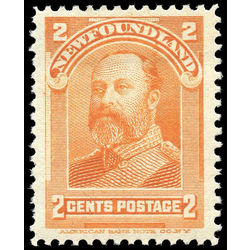 newfoundland stamp 81ii king edward vii 2 1897 m vf 001