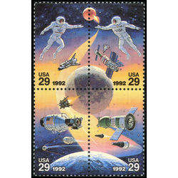 us stamp postage issues 2634a space accomplishments 1992