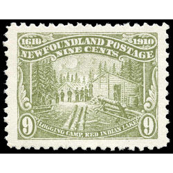 newfoundland stamp 94 logging camp 9 1910 m vfnh 004