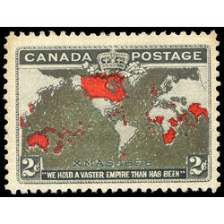 canada stamp 85 christmas map of british empire 2 1898 m vf muddy 007