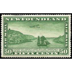 newfoundland stamp c7 airplane and packet ship 50 1931 m vf 002