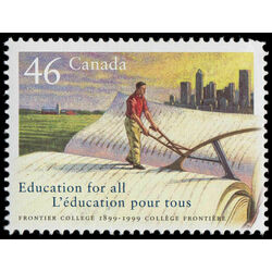 canada stamp 1810i frontier college farmer ploughing an open book 46 1999