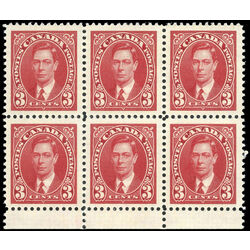 canada stamp 233i king george vi 3 1937 block mvfnh 001