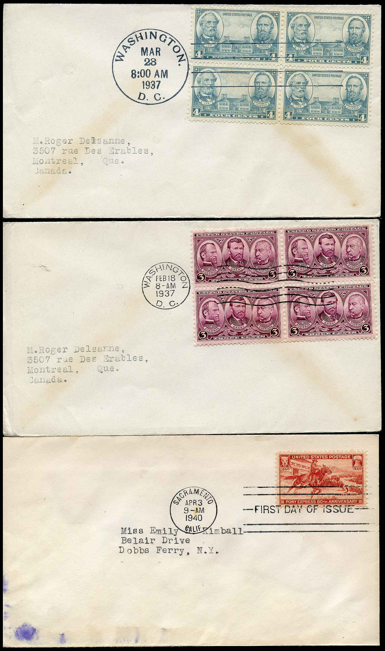 Buy 8 United States Early First Day Covers (1936-1940) | Arpin Philately