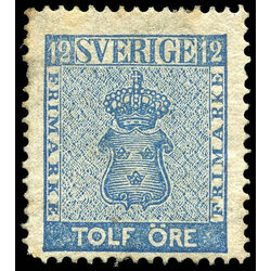 sweden stamp 8 coat of arms 1858