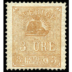 sweden stamp 13 lion and coat of arms 1862