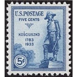 us stamp postage issues 734 kosciuszko 5 1933