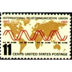 us stamp 1274 international telecommunication 11 1965