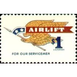 us stamp postage issues 1341 airlift for our servicemen 1 0 1968