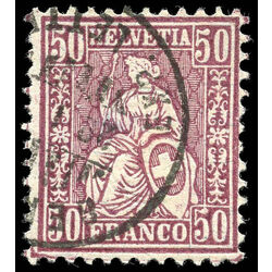 switzerland stamp 67 helvetia 50 1881