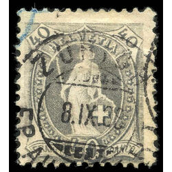 switzerland stamp 84 helvetia numeral 40 1882