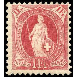 switzerland stamp 97 helvetia numeral 1fr 1903