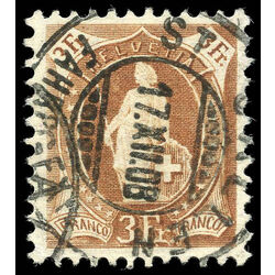 switzerland stamp 125 helvetia large numerals 3fr 1907