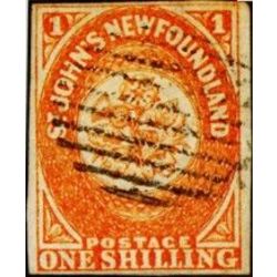 newfoundland stamp 15 pence second issue 1sh 1860