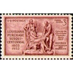 us stamp postage issues 1020 louisiana purchase 3 1953