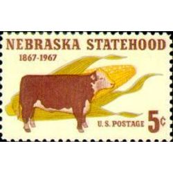 us stamp 1328 nebraska statehood 5 1967