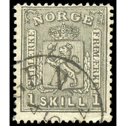 norway stamp 11 coat of arms 1868