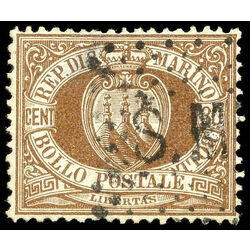 san marino stamp 15 coat of arms 30 1877